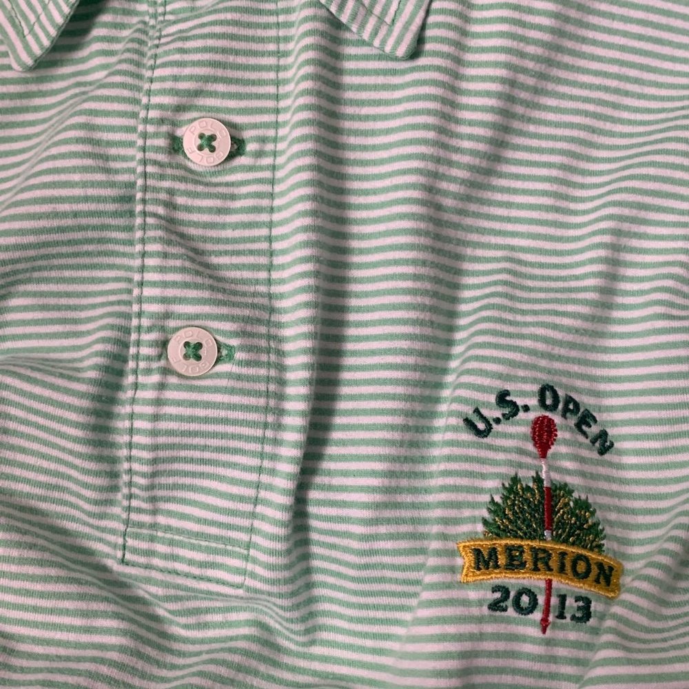 Polo Golf by Ralph Lauren Mens 2013 US Open Merion Striped Golf Shirt XXL - Picture 2 of 5